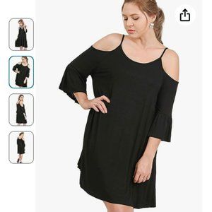1 State Off Shoulder Tunic Mini Dress M